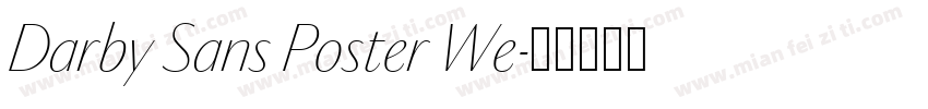 Darby Sans Poster We字体转换